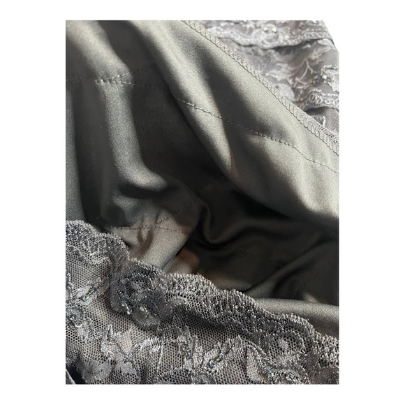 Cache Silver Pewter Gray Sequin Lace Layered Mini Sheath Occasion Dress Size 2 - Picture 6 of 16